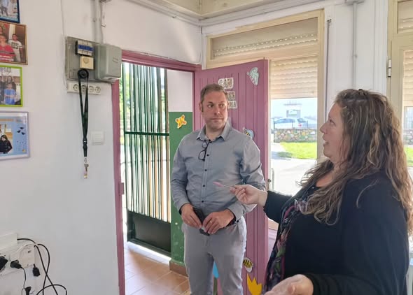 Iván Alonso y Mónica Pérez en el CRA de San Andrés de Montejos