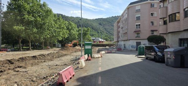 Obras de mejora en los jardines del Sil en Ponferrada