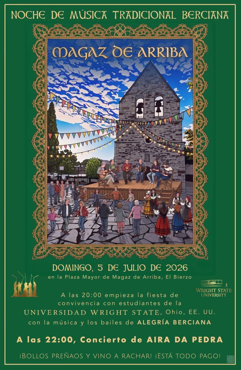 Cartel del concierto en Magaz de Arriba con estudiantes de Wright State University