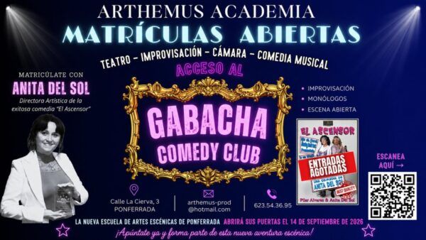 Anuncio de apertura de Arthemus Academia en Ponferrada con detalles de matrícula