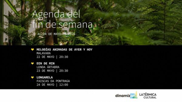 Cartel de programación cultural con eventos de música folk en La Térmica