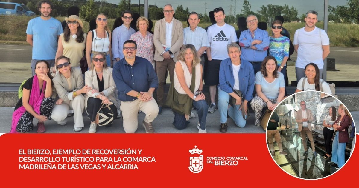 Grupo de personas en visita sobre reconversión turística en El Bierzo