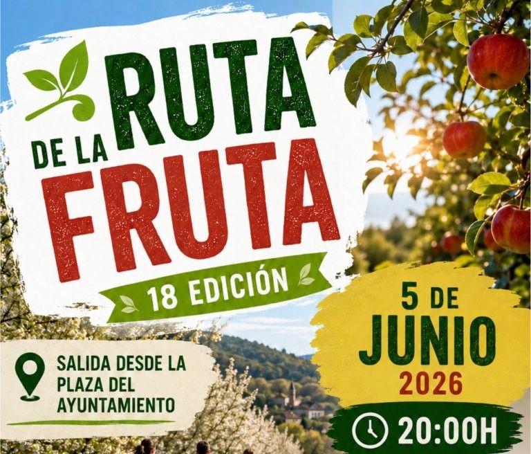 Cartel de la Ruta de la Fruta con detalles de la edici贸n 18