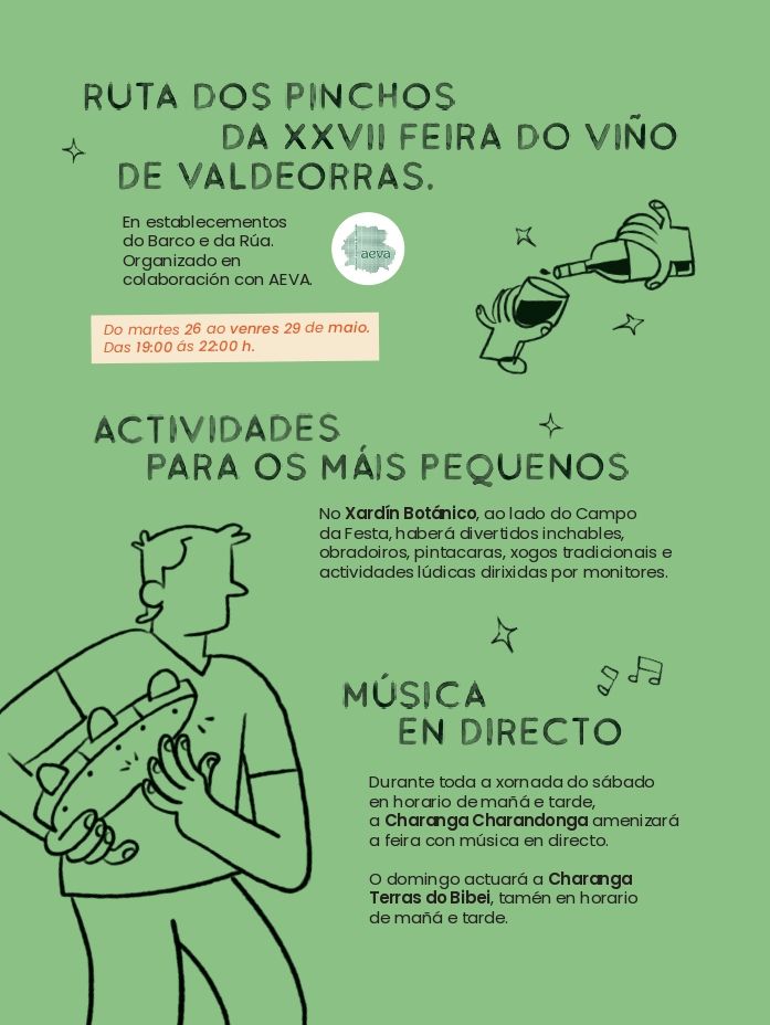 Cartel de actividades de la Feria del Vino de Valdeorras 2026