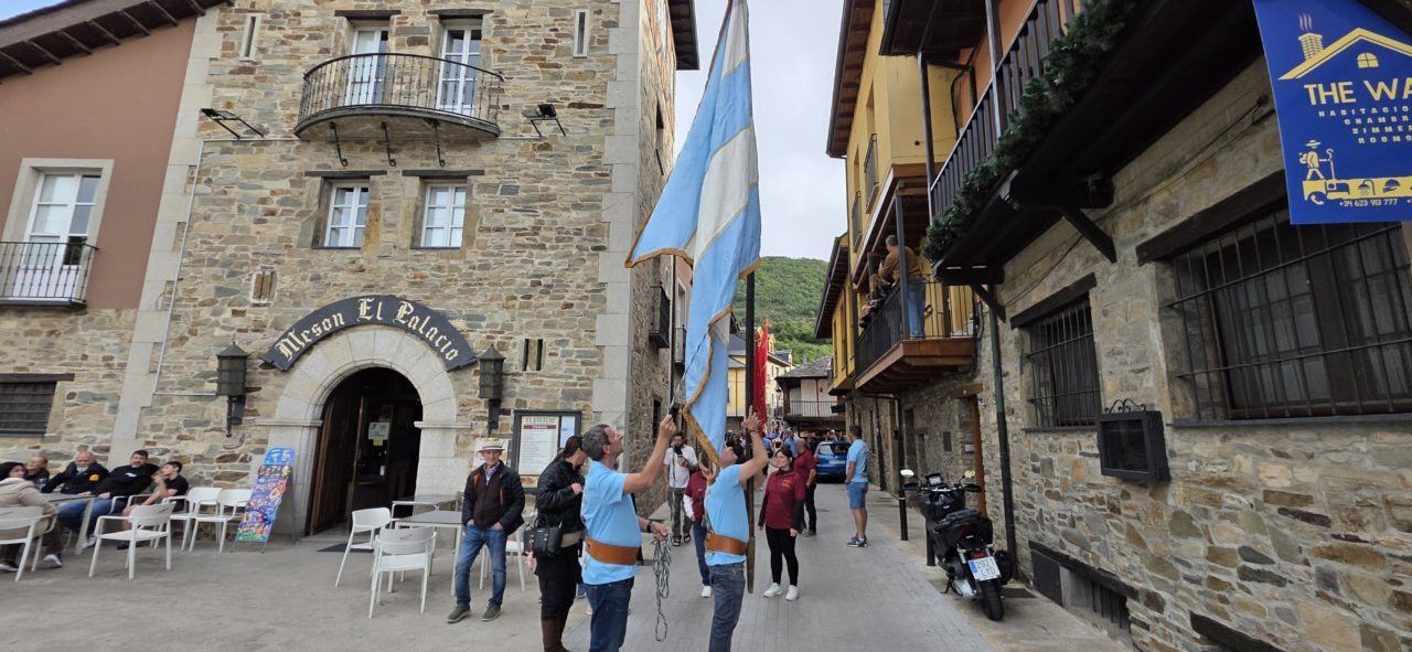 Participantes en la festividad de San Isidro Labrador en Molinaseca