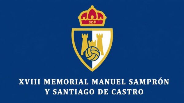 Logo del XVIII Memorial Manuel Samprón y Santiago de Castro de la SD Ponferradina.