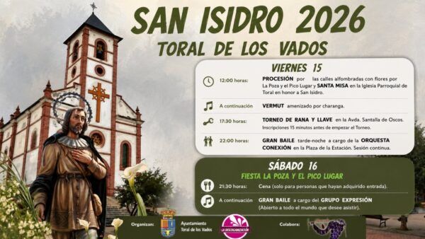 Cartel de las fiestas de San Isidro en Toral de los Vados