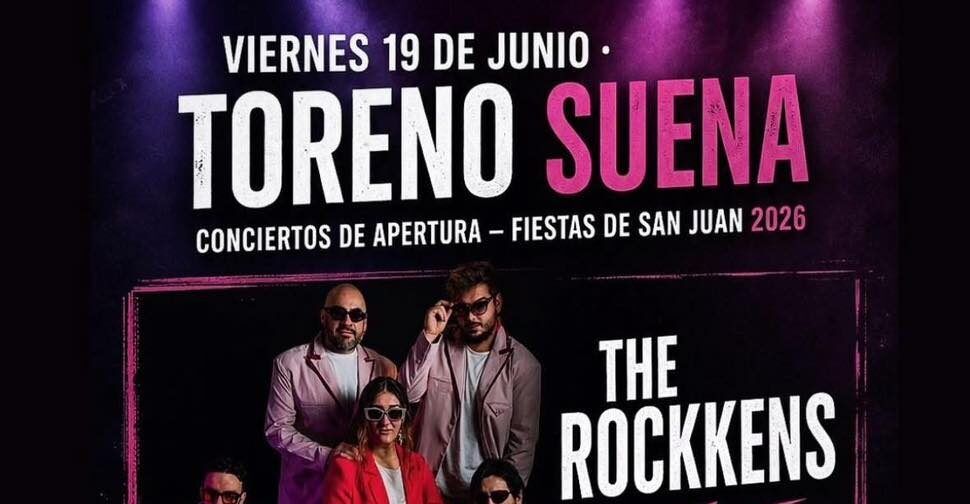 Cartel de apertura de las Fiestas de San Juan en Toreno con bandas locales.