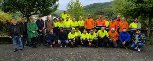 Grupo de trabajo de las brigadas del Plan Montel en Torre del Bierzo