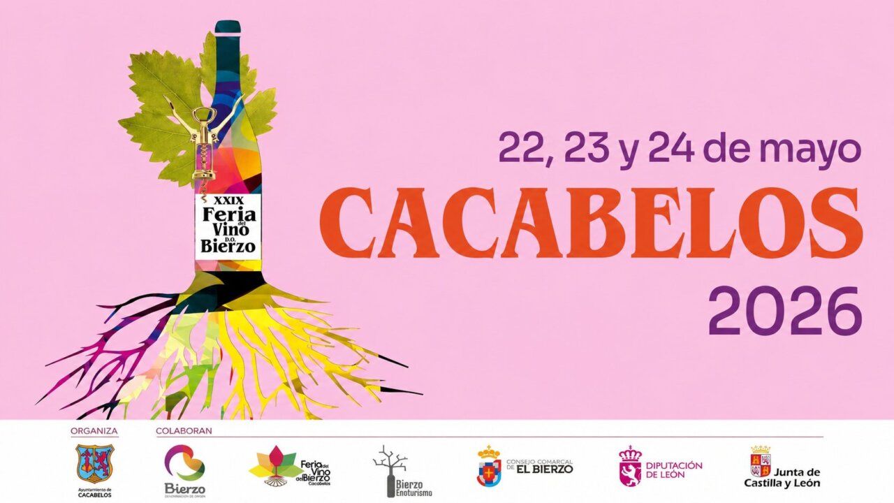 Cartel de la XXIX Feria del Vino D.O. Bierzo en Cacabelos 2026