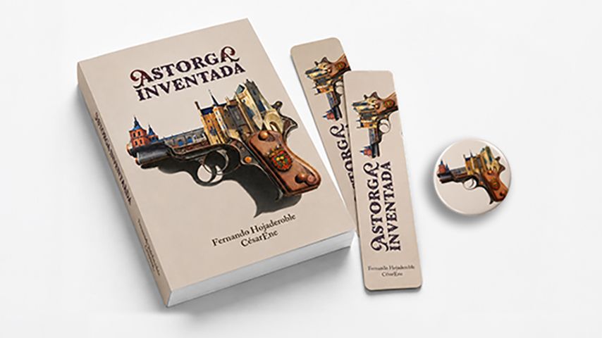 Portada del libro Astorga Inventada con ilustraciones y diseño creativo