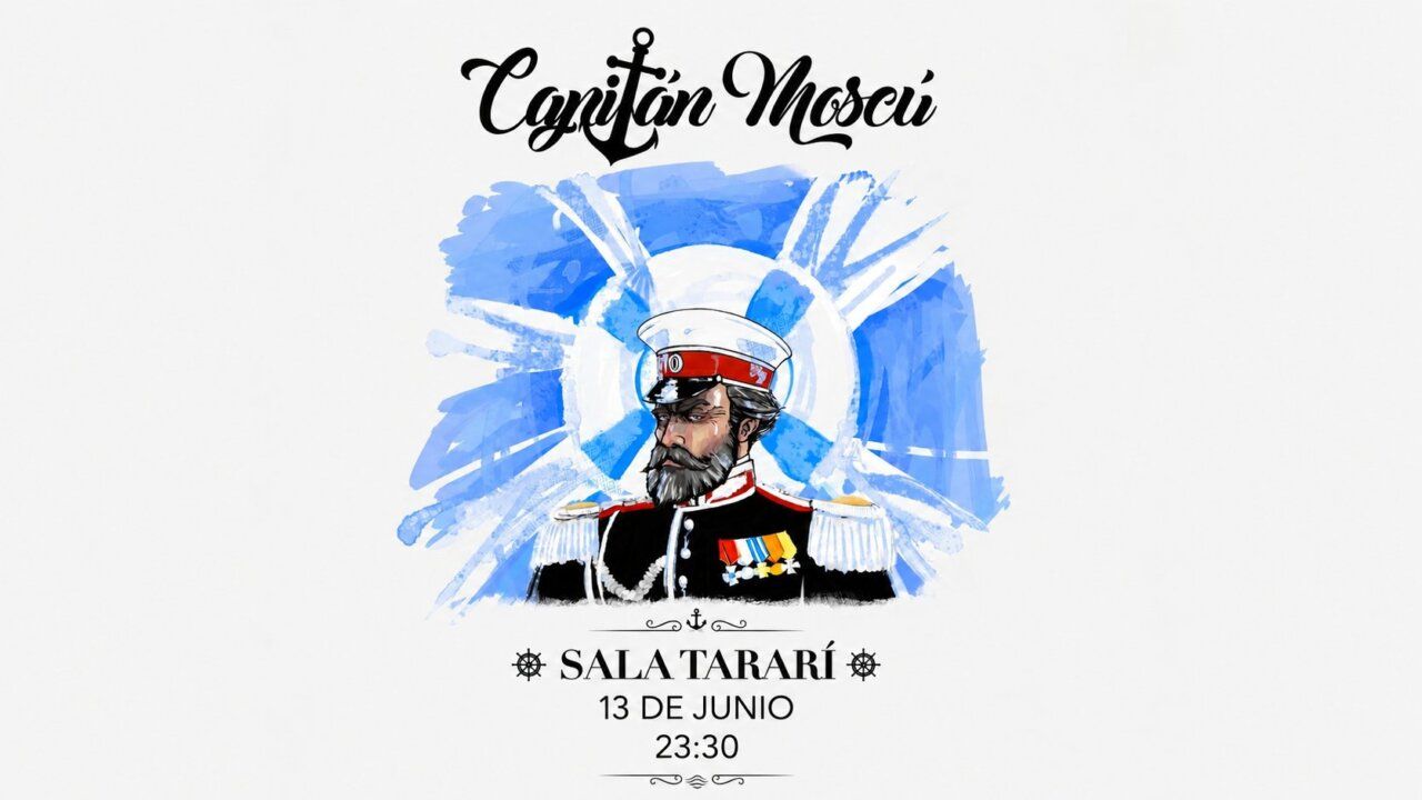 Cartel del concierto de Capitán Moscú en Sala Tararí