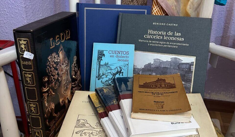 Libros y objetos decorativos en Casa Maestra en León