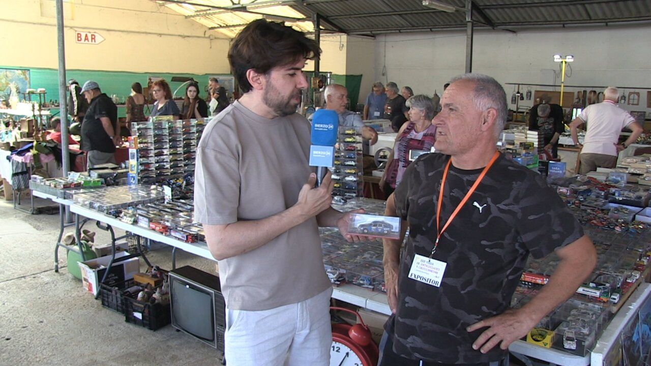 Visitantes en la III Feria de Antigüedades y Coleccionismo en Camponaraya