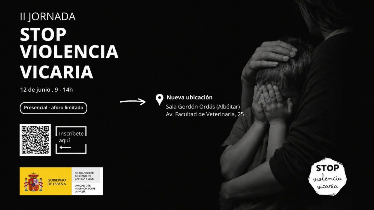 Cartel de la II Jornada Stop Violencia Vicaria en León