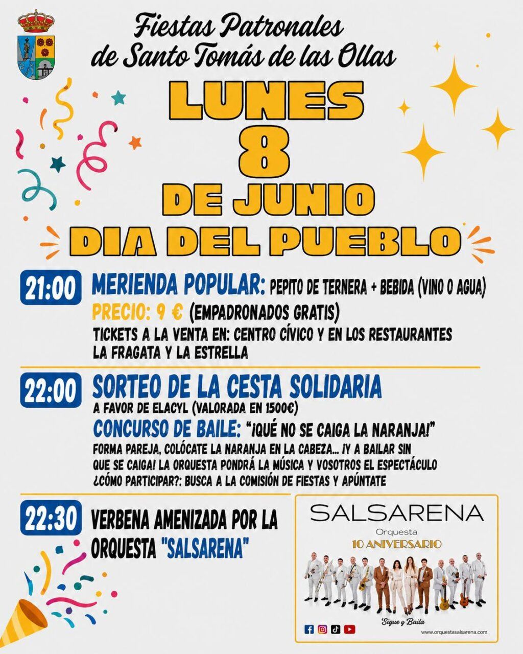 Cartel de las Fiestas Patronales de Santo Tomás de las Ollas 2026
