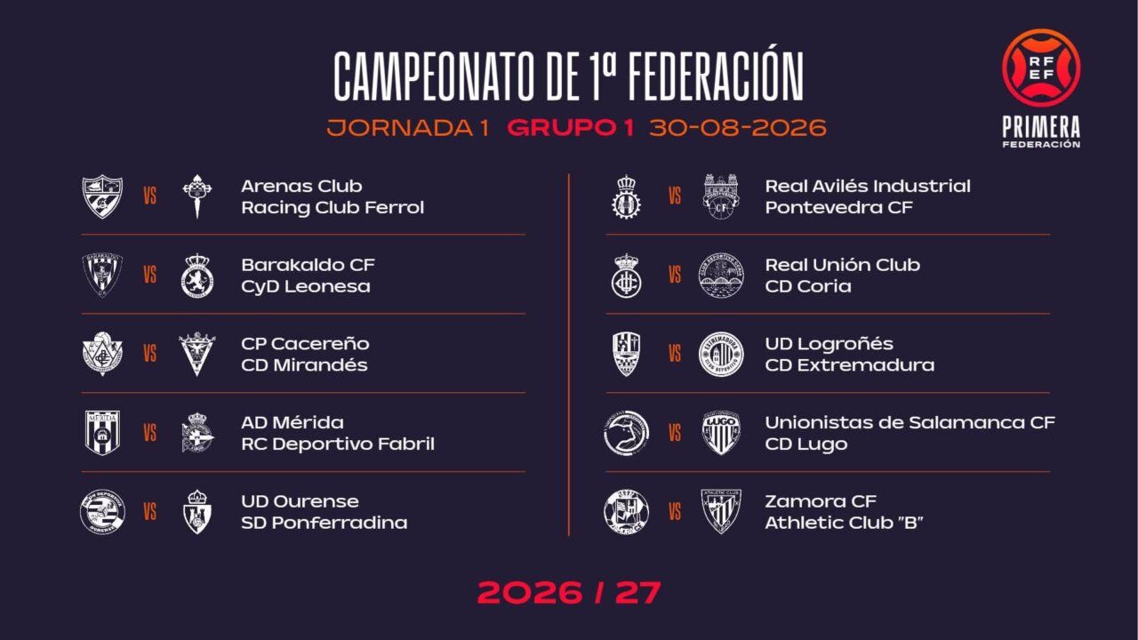 Calendario de la SD Ponferradina para la temporada 2026-2027