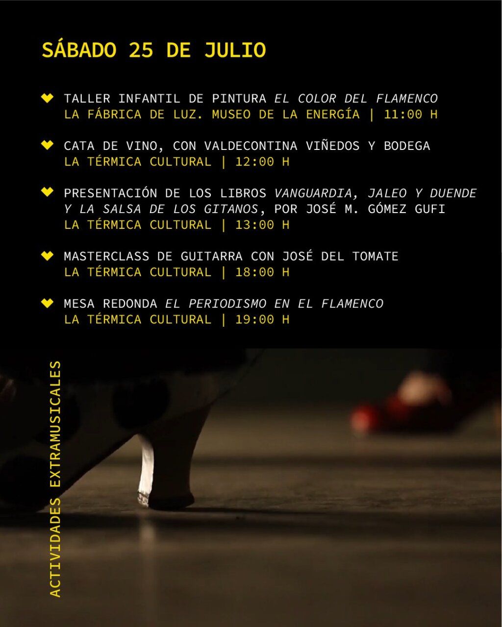Detalle de un zapato de flamenco en La Térmica Cultural
