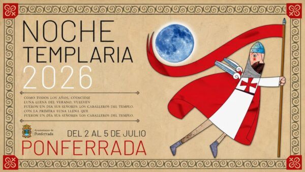 Cartel promocional de la Noche Templaria 2026 en Ponferrada