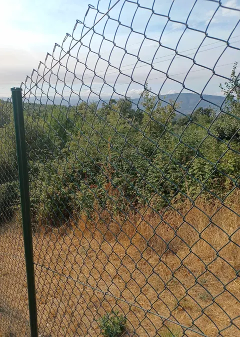 Maleza seca cerca de viviendas en Turienzo Castañero