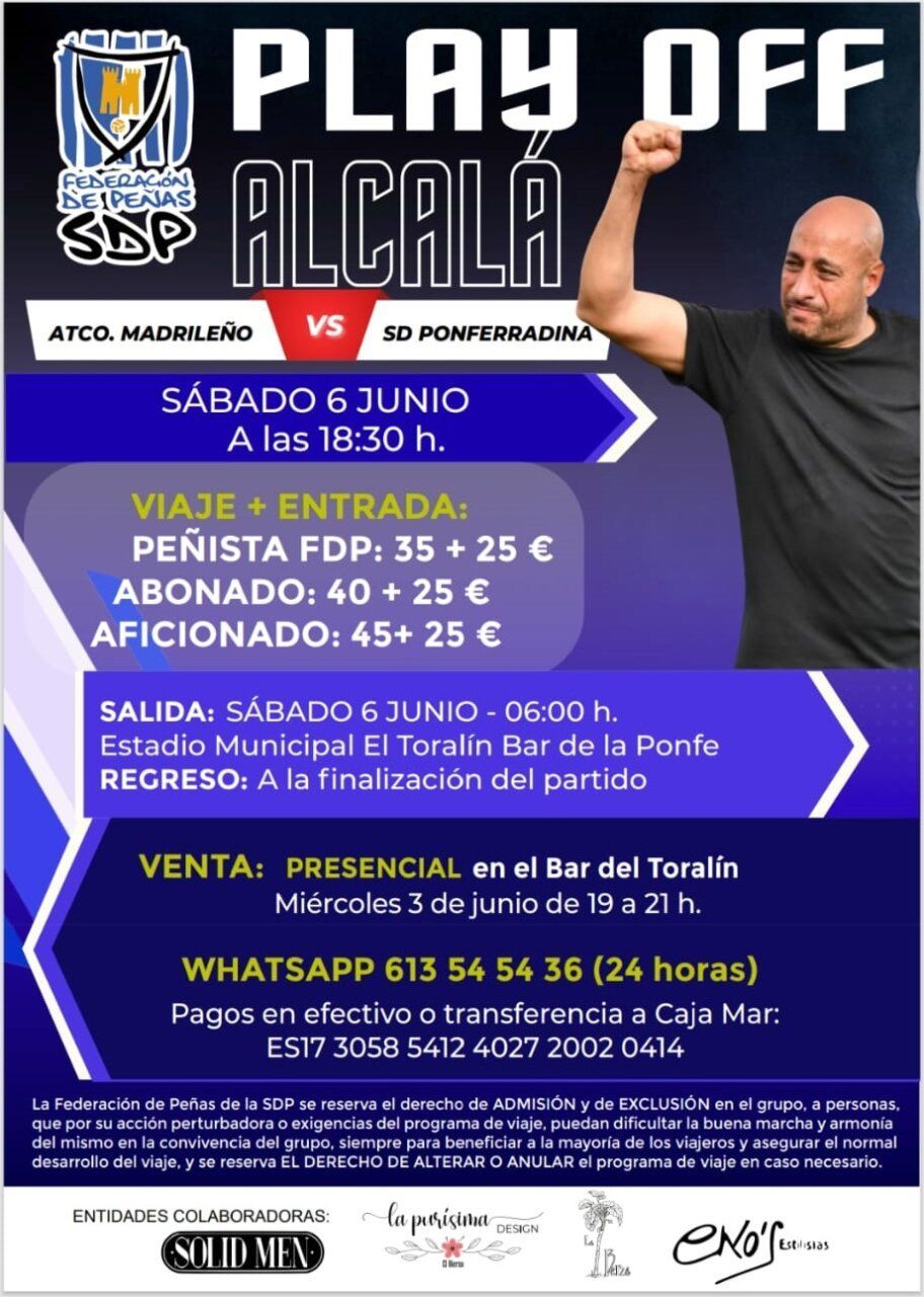 Afición de la SD Ponferradina preparándose para un viaje a Alcalá de Henares.