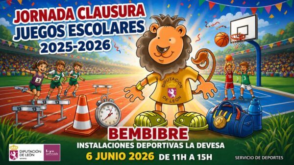 Ilustración de la jornada de clausura de los Juegos Escolares en Bembibre