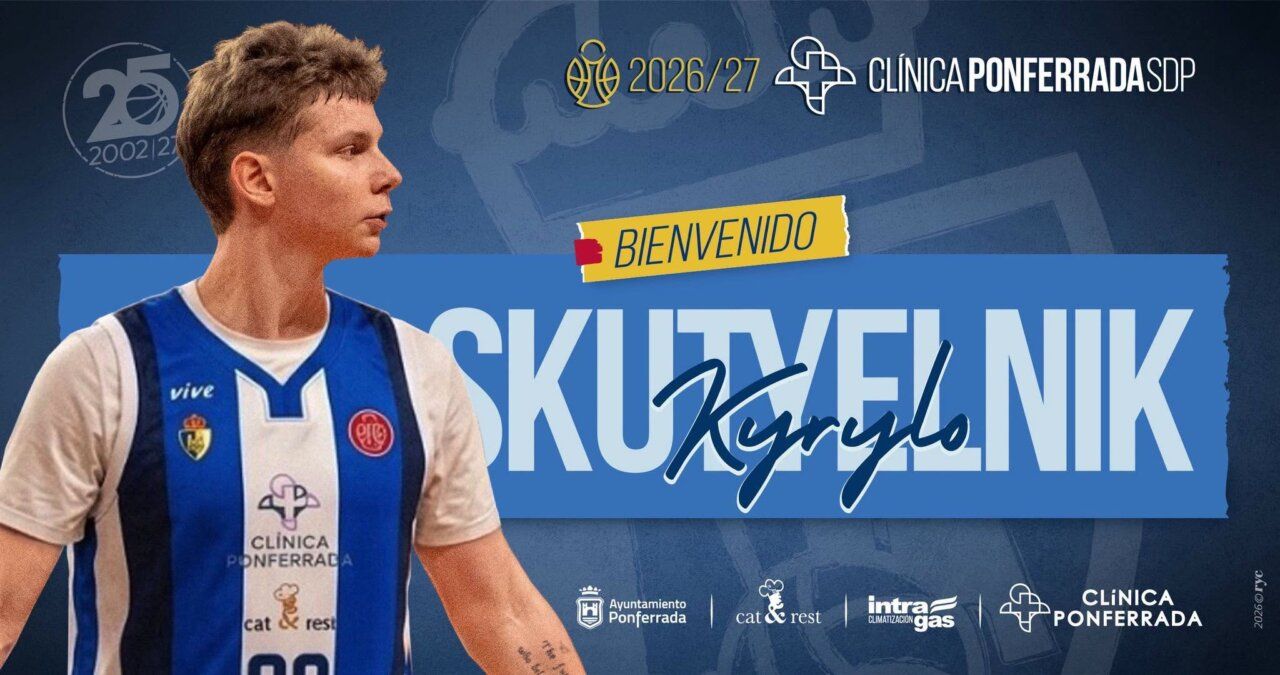 Kyrylo Skutyelnik en la presentación con el Clínica Ponferrada SDP