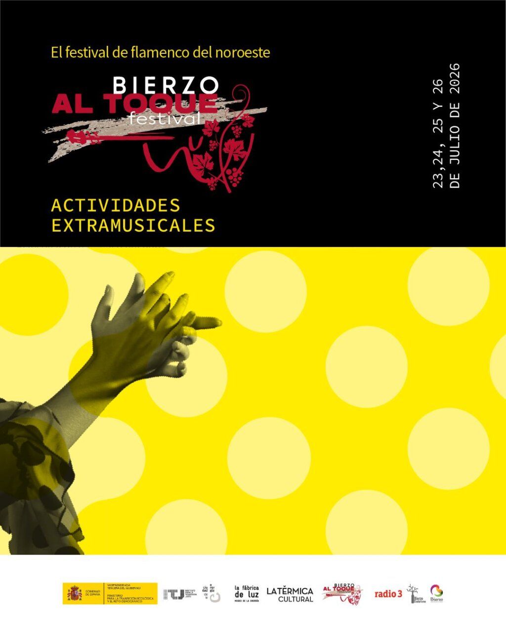 Cartel del festival Bierzo al Toque con actividades flamencas y culturales