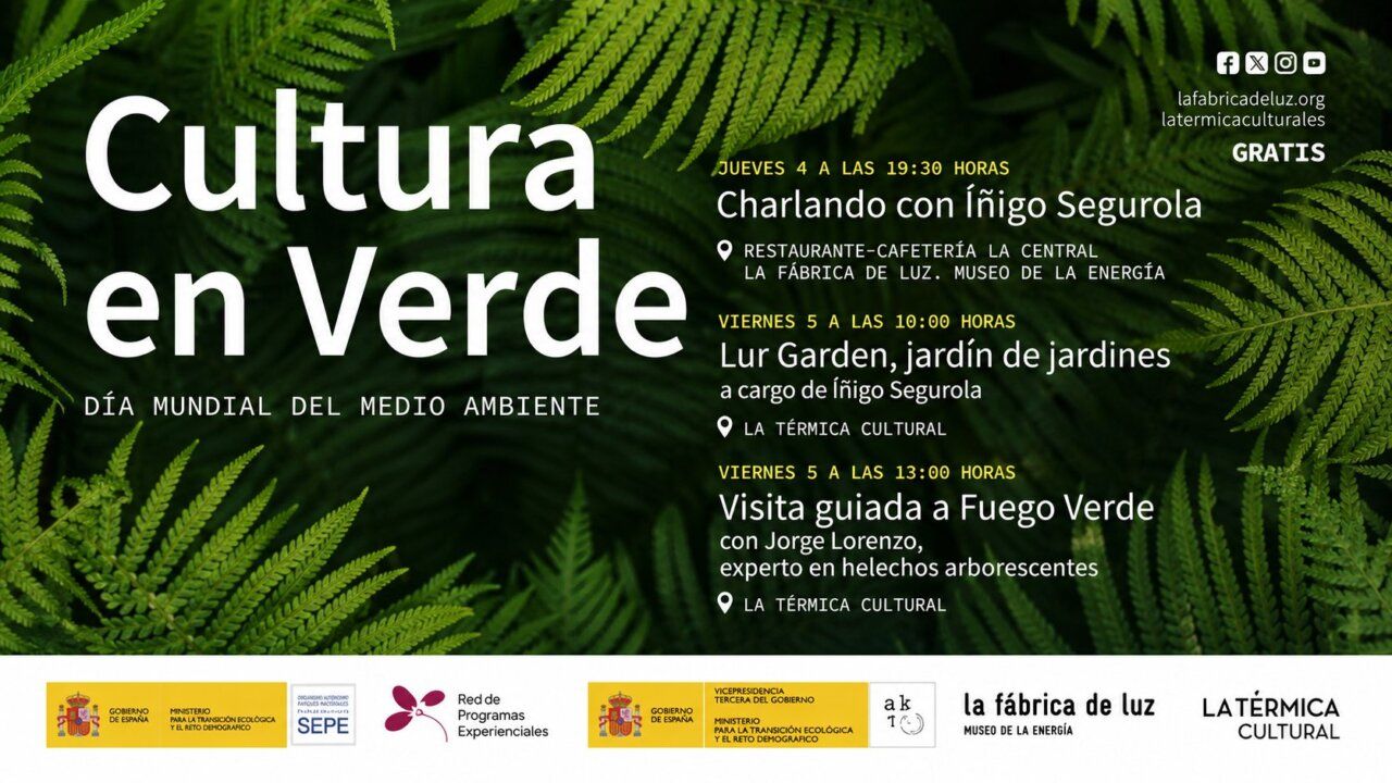 Cartel del Día Mundial del Medio Ambiente con actividades culturales y educativas.