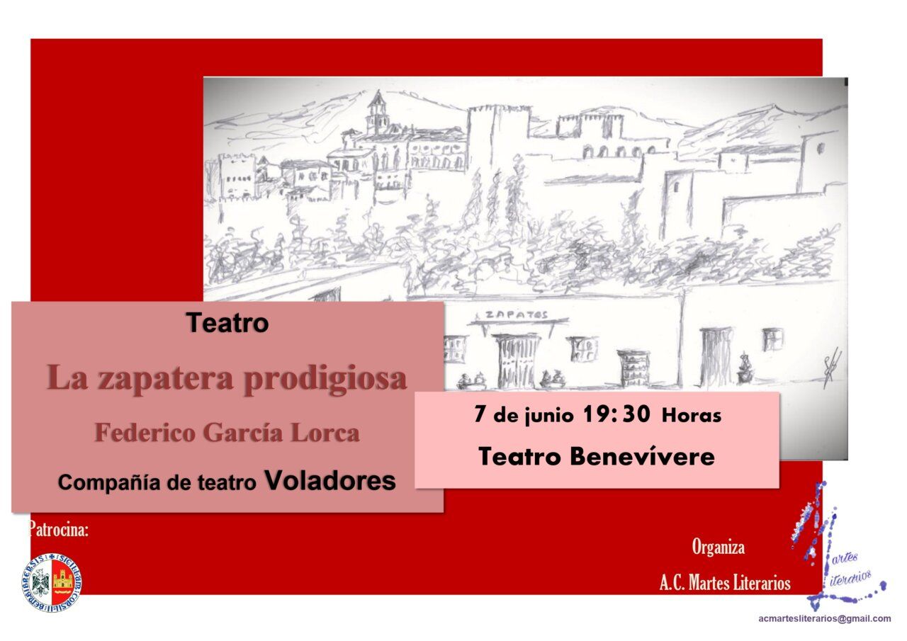 Cartel de la obra La zapatera prodigiosa en el Teatro Benevívere
