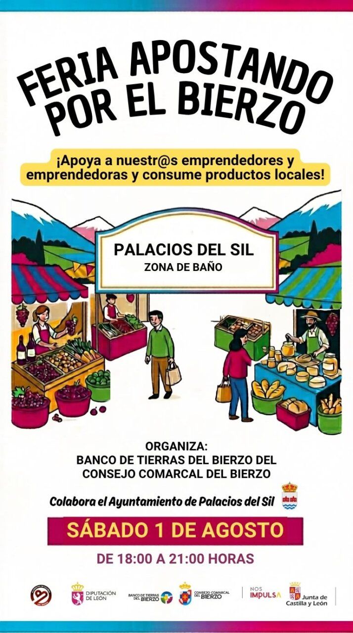 Cartel de la feria APOSTANDO POR EL BIERZO en Palacios del Sil