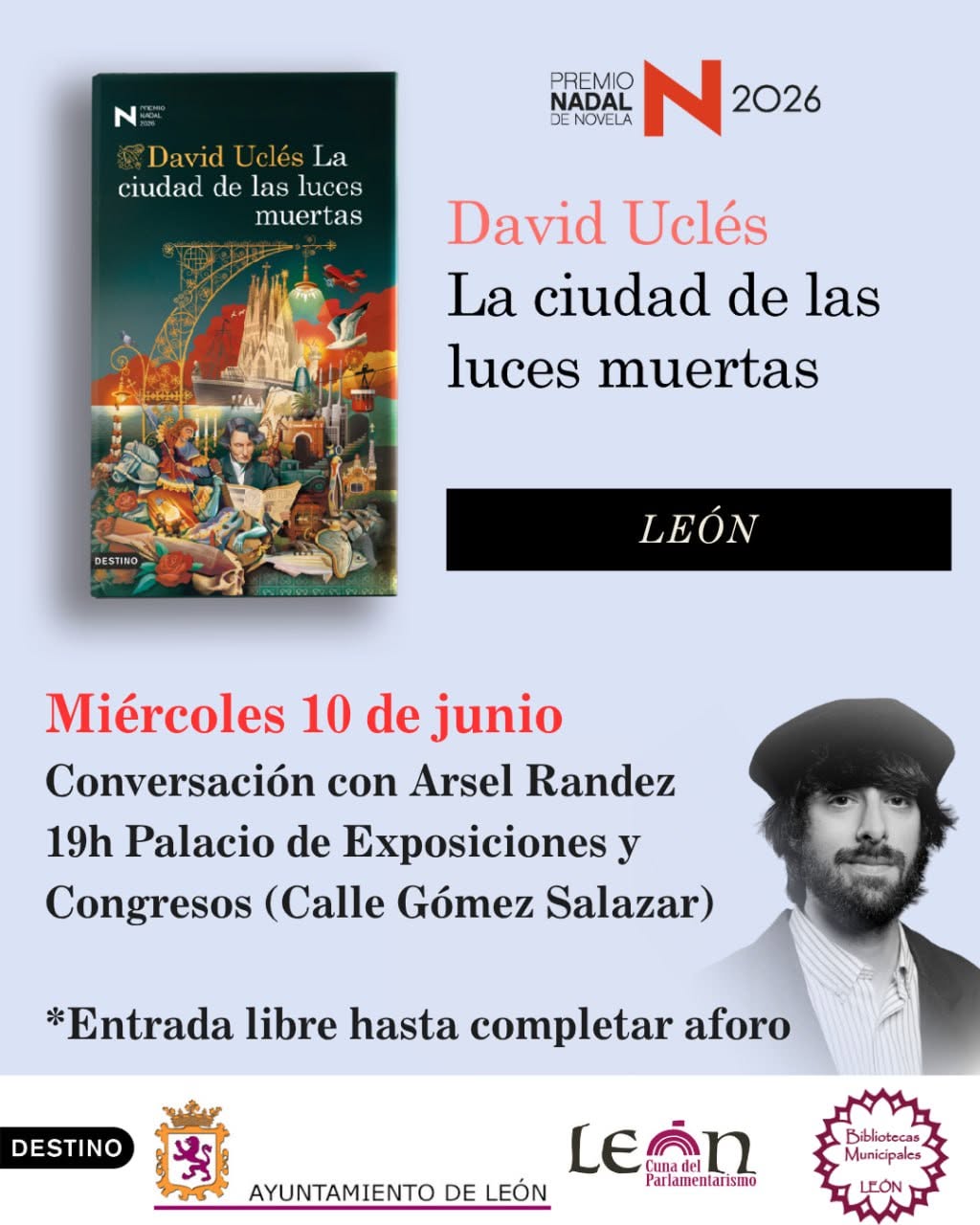 David Uclés presenta su novela La ciudad de las luces muertas en León