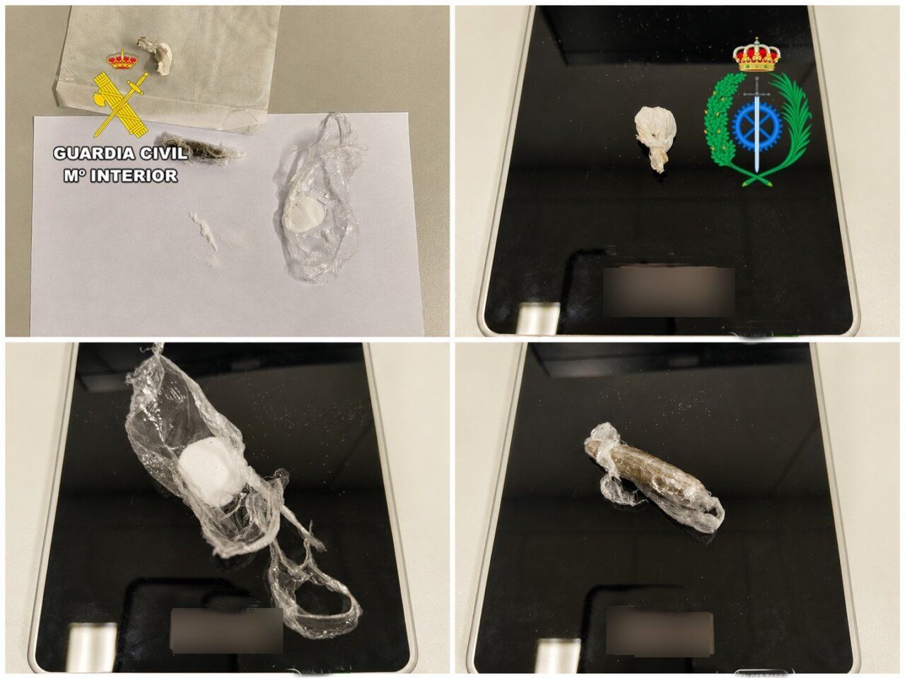 Sustancias estupefacientes confiscadas en una operación policial