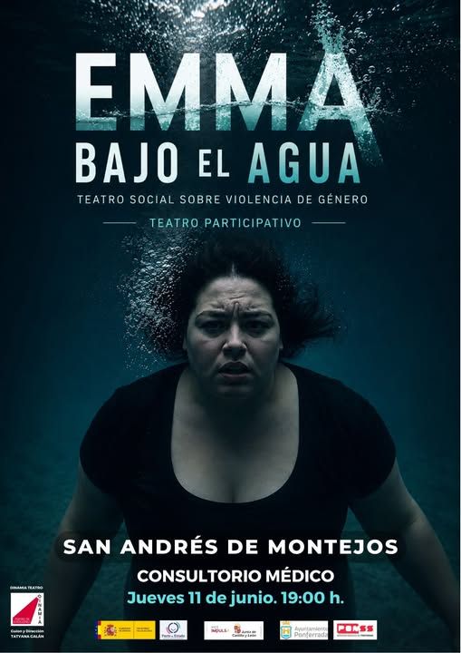 Representación teatral de Emma bajo el agua en San Andrés de Montejos