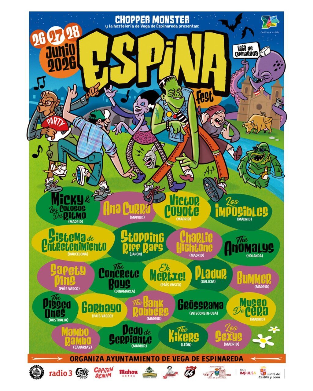 Cartel del Espina Fest 2026 con bandas y fechas