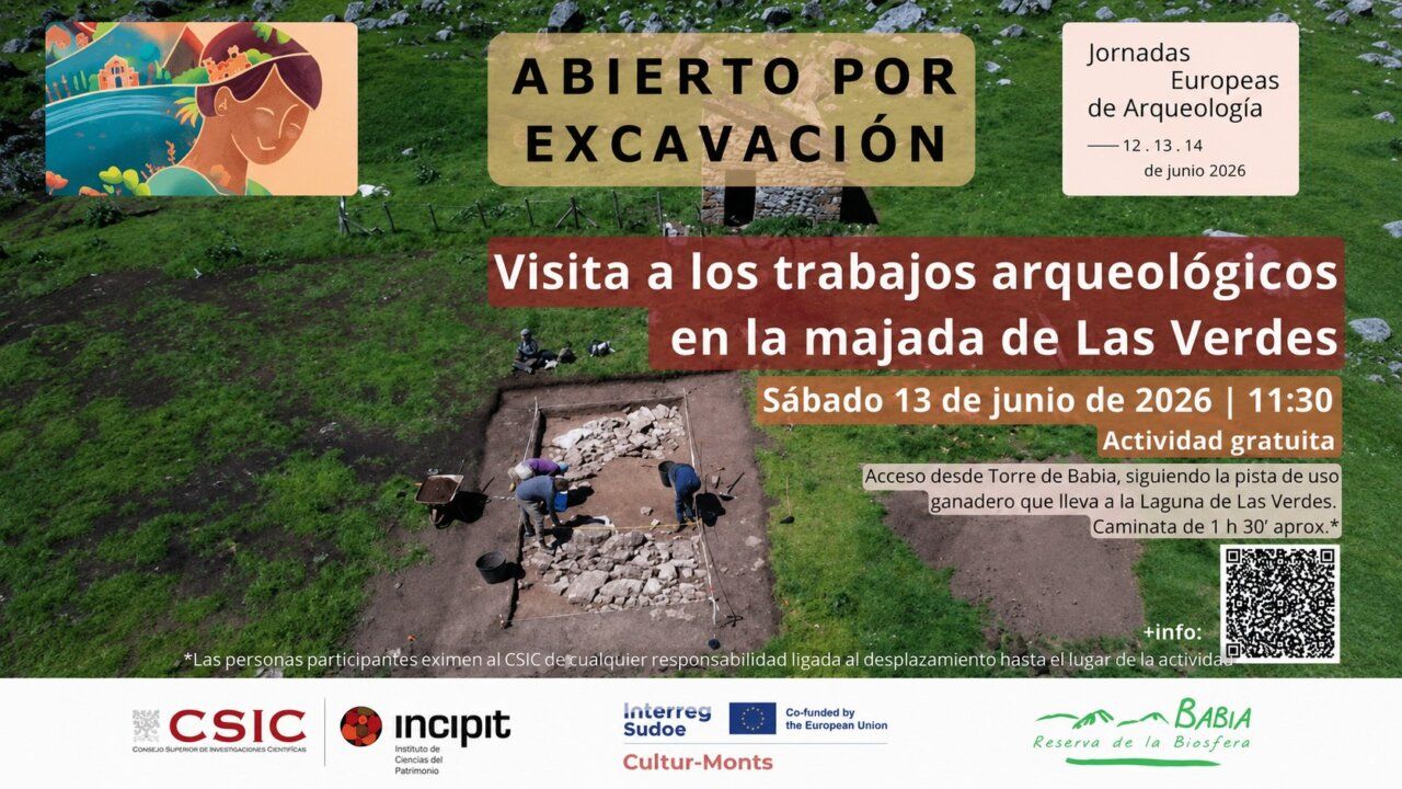Visita a la excavación arqueológica en la majada de Las Verdes en Babia
