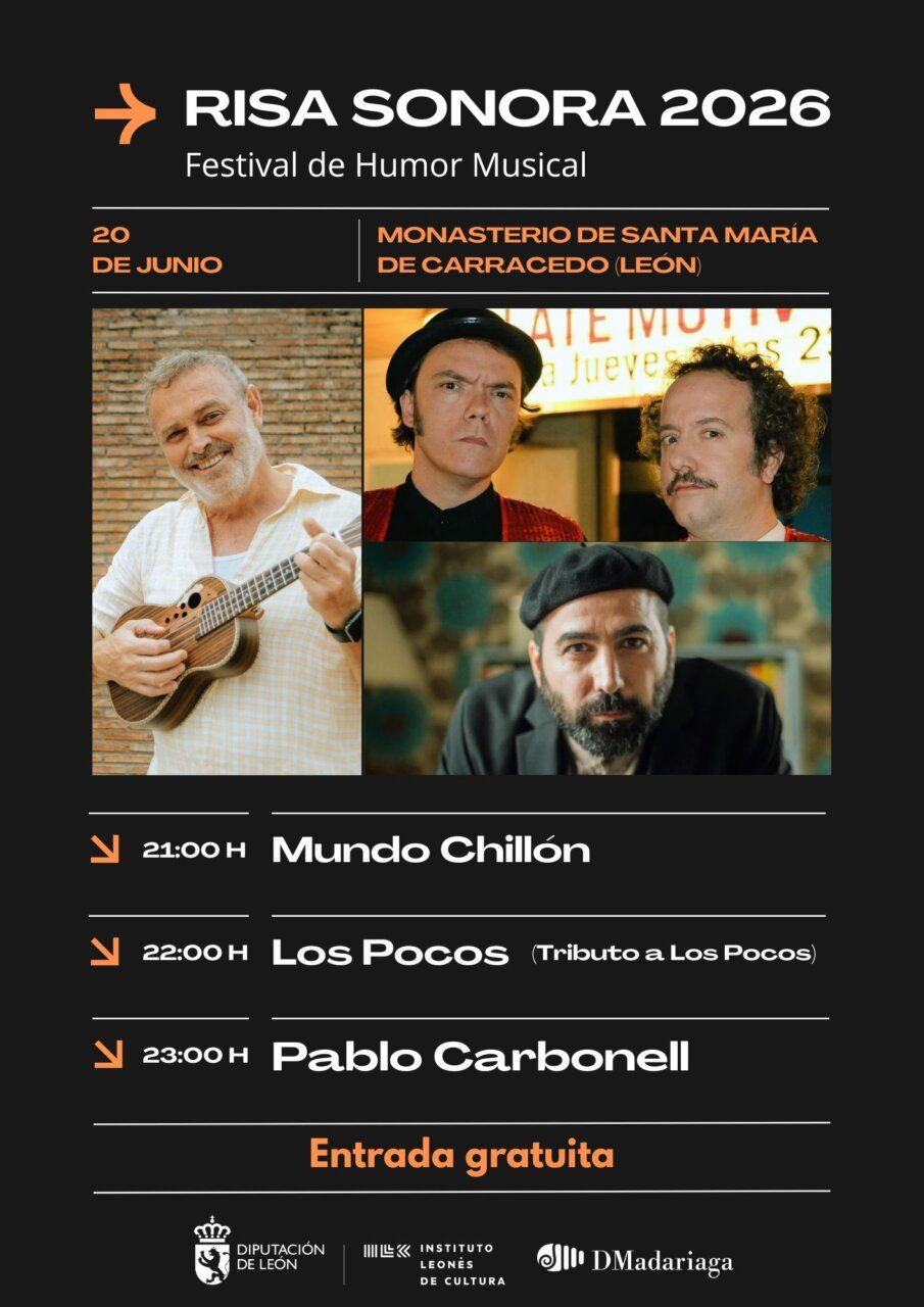 Cartel del festival Risa Sonora 2026 en el monasterio de Carracedelo