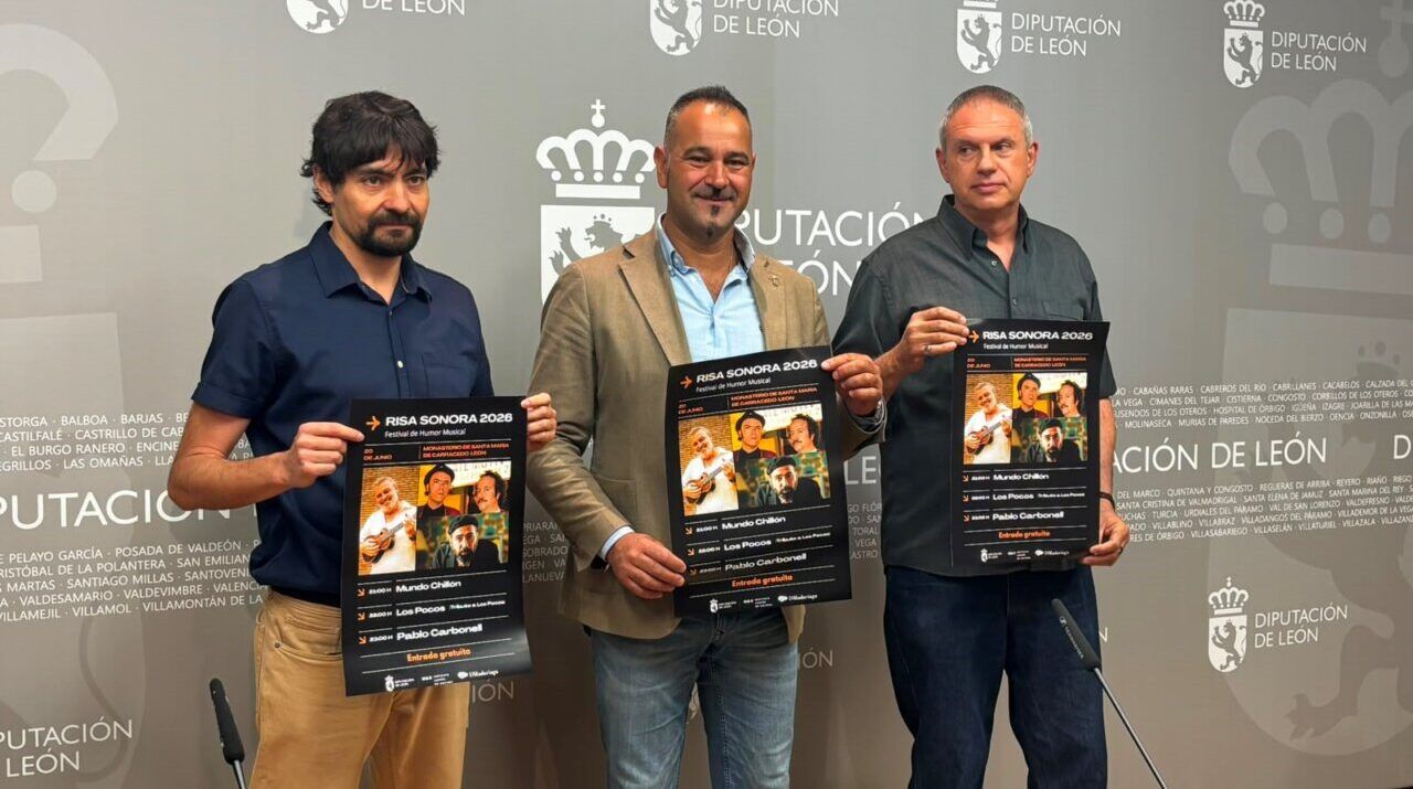 Presentación del festival Risa Sonora en el monasterio de Carracedelo