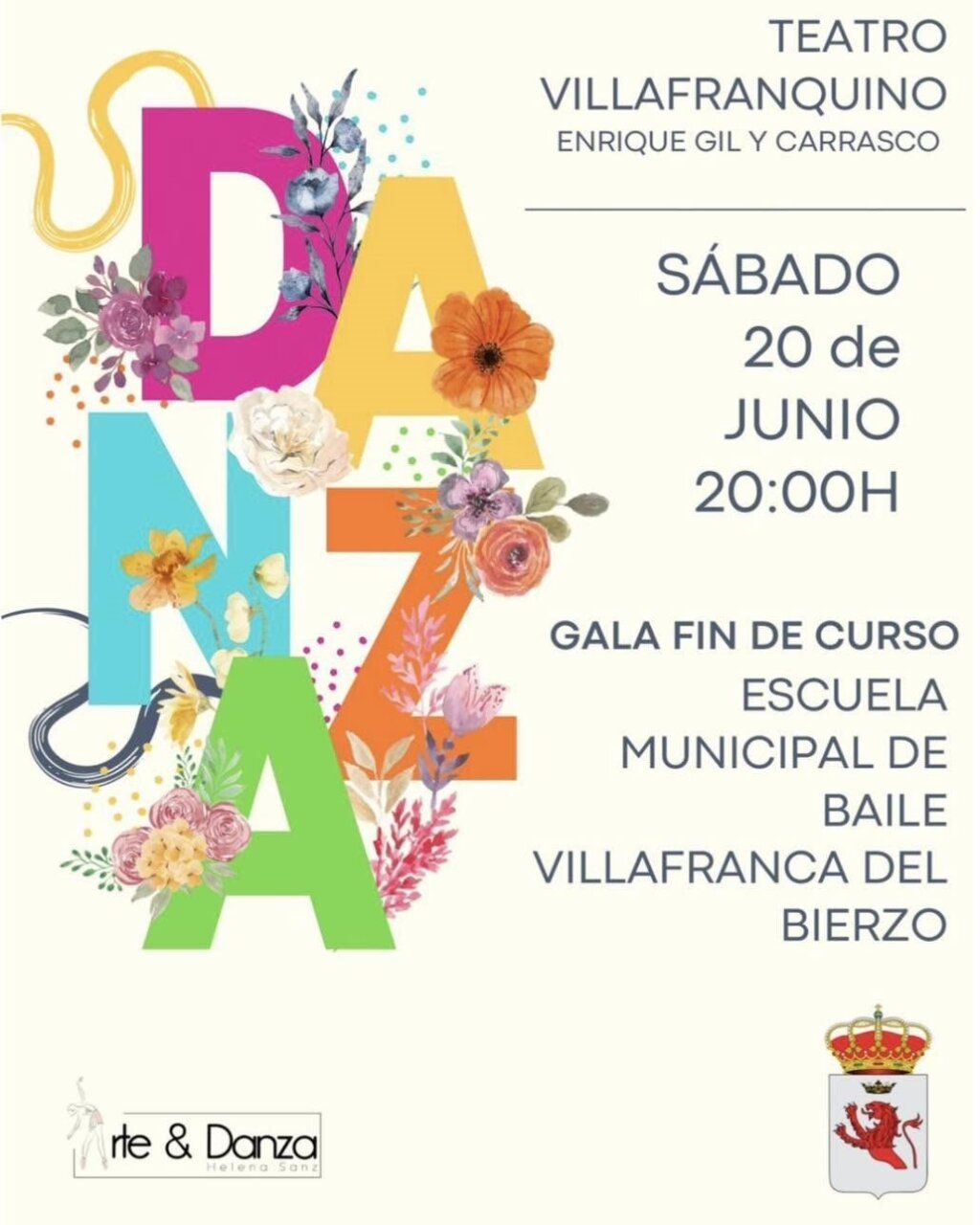 Cartel de la gala de fin de curso de la Escuela Municipal de Baile