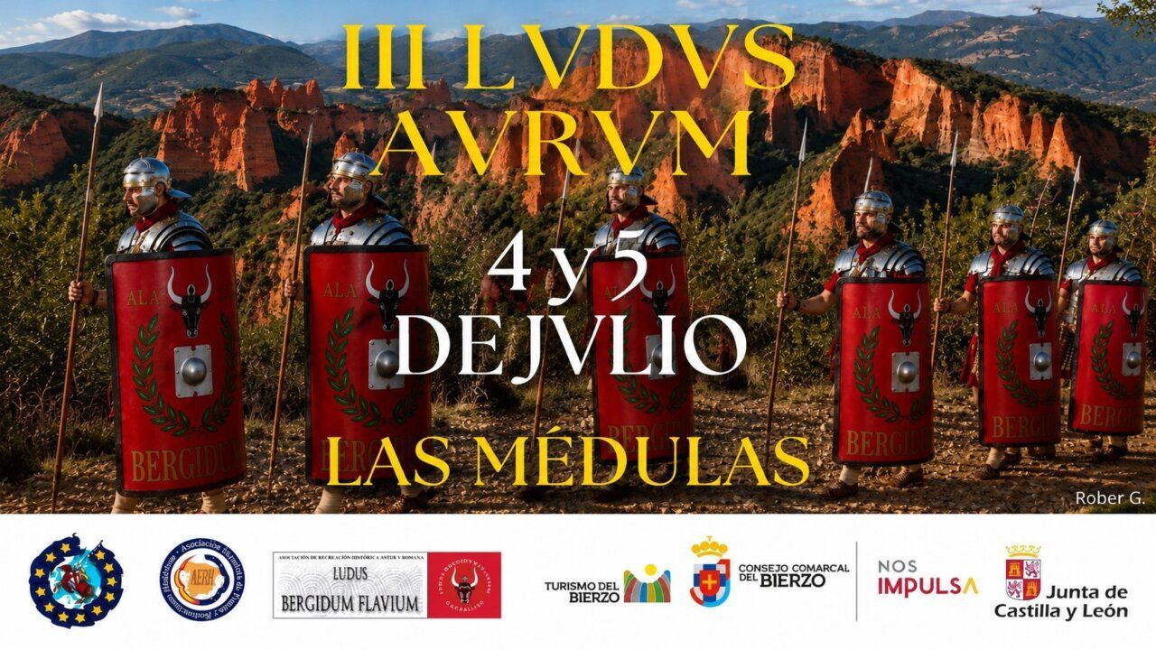 Recreación histórica de legionarios romanos en Las Médulas