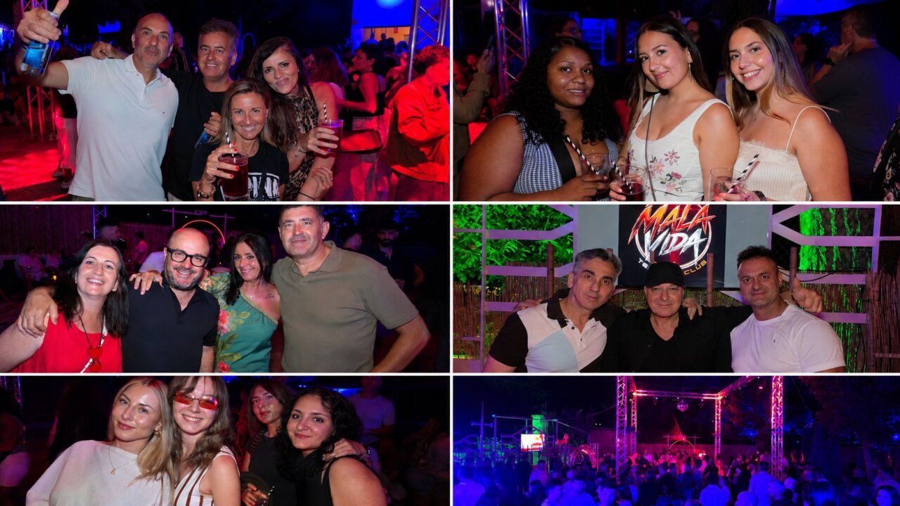 Grupo de personas disfrutando en La Mala Vida Terrace Club.