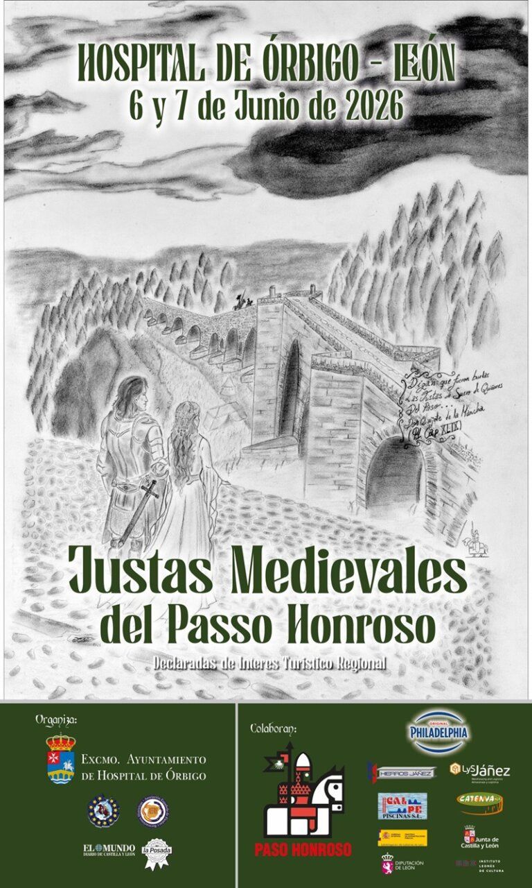 Cartel de las Justas Medievales en Hospital de Órbigo, León