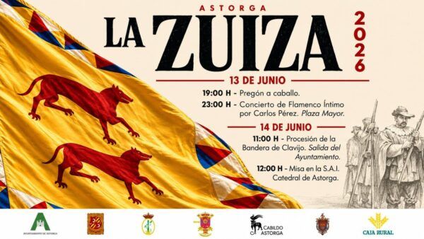 Cartel de La Zuiza 2026 en Astorga con eventos destacados
