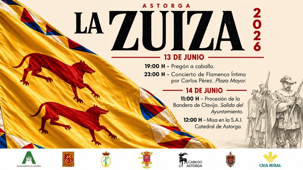 Cartel de La Zuiza 2026 en Astorga con eventos destacados