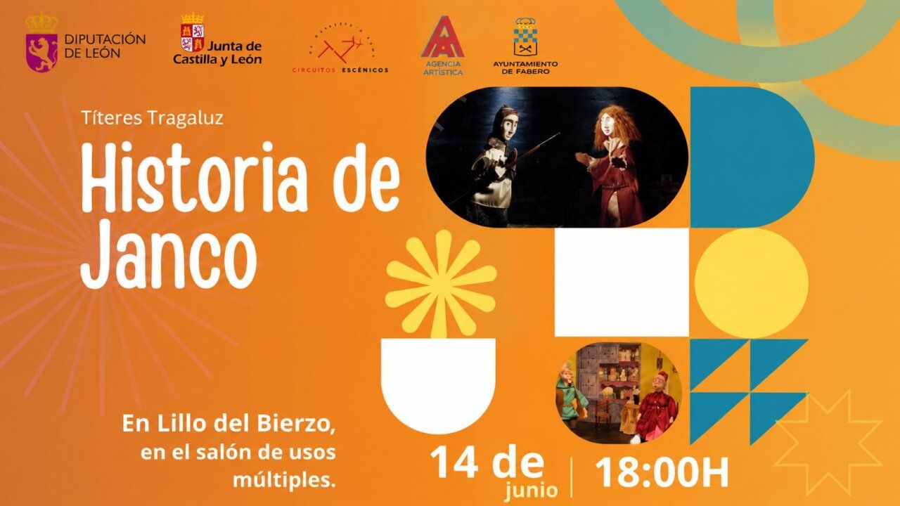 Cartel del espectáculo de títeres Historia de Janco en Lillo del Bierzo
