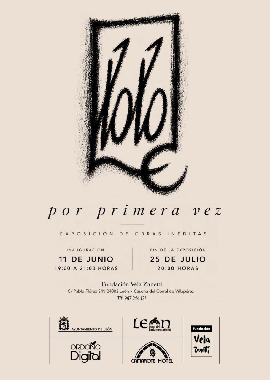 Cartel de la exposición Lolo: por primera vez en la Fundación Vela Zanetti