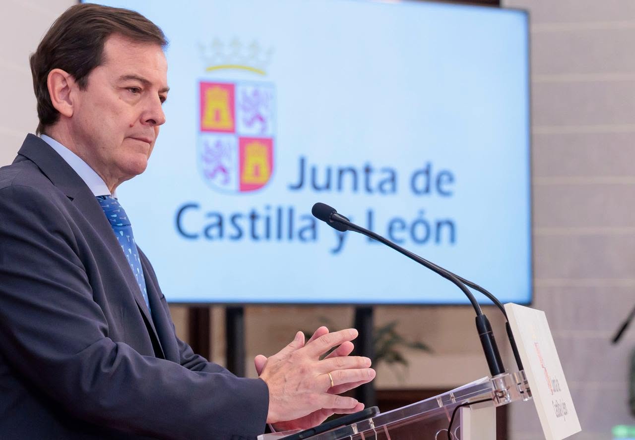 Mañueco presentando su nuevo gobierno en Castilla y León
