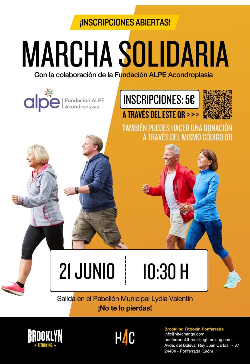 Cartel de la marcha solidaria a beneficio de la Fundación ALPE Acondroplasia