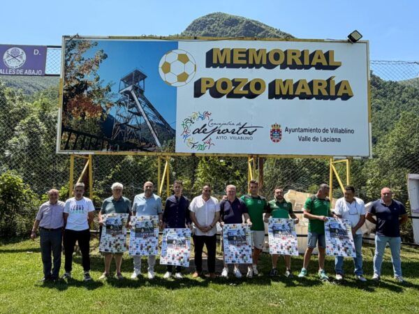 Presentación del Memorial Pozo María en Caboalles de Abajo con cartel emblemático