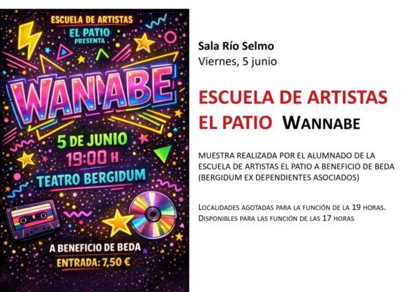 Cartel del musical Wannabe en el Teatro Bergidum